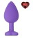 Anal Plug Brighty Medium Silicone with Heart Shape Color Diamond Base / Assorted Colors