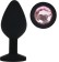 Anal Silicone Medium Butt Plug - with Color Base / Assorted Colors
