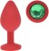 Anal Silicone Medium Butt Plug - with Color Base / Assorted Colors