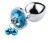 Small Metal Anal Plug With Bell Ring My Bells - Blue