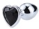 Hearty Metal Butt Plug Small Silver with Color Crystal