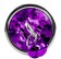 Small Metal Anal Plug With Bell Ring My Bells-Purple