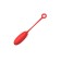 Vibrating Egg Pearl Love Egg, 10 Vibration Modes, Remote Control, Silicone, USB, Red, 19.5 cm