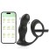 Anal Play Silicone Prostate Stimulator with Penis Ring, Bluetooth Control, Free App, 10 Vibe Modes, USB Rechargeable -Black
