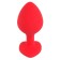 Anal Plug Brighty Medium Silicone with Heart Shape Color Diamond Base / Assorted Colors
