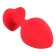 Anal Plug Brighty Medium Silicone with Heart Shape Color Diamond Base / Assorted Colors