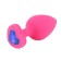 Anal Plug Brighty Medium Silicone with Heart Shape Color Diamond Base / Assorted Colors