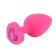 Anal Plug Brighty Medium Silicone with Heart Shape Color Diamond Base / Assorted Colors