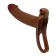 Pretty Love Bradden Harness Briefs with Hollow Vibrating Dildo Set - Brown