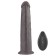 9.0" Dual Layered Platinum Silicone Rotator & Vibrating Rechargeable Cock - Brown