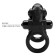 Pretty Love Passionate Vibrating Silicone Penis Ring - Black