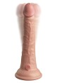 King Cock Elite 7" Dual Density Wireless Vibrating Silicone Cock - Light Skin