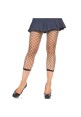 Women's Fence Fishnet Footless Tights, Black, One Size