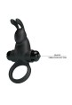 Vibrating Silicone Penis Ring 10 functions of Vibration-Black