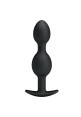 PRETTY LOVE Heavy Balls Silicone Butt Plug Large-Black