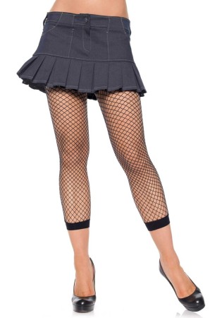 Industrial Net Footless Tights, Black, One Size.