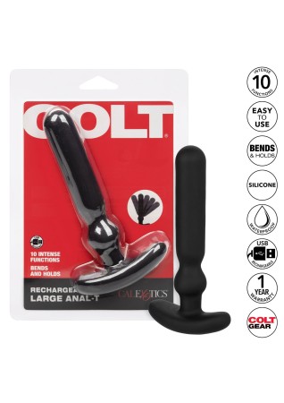 COLT Vibrating Silicone USB Rechargeable Anal Toy, Large
