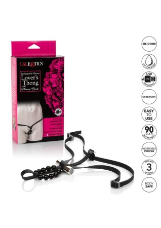 Rechargeable Vibrating Thong with Beads