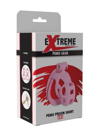 Penis Prison Cock Cage Short - Pink