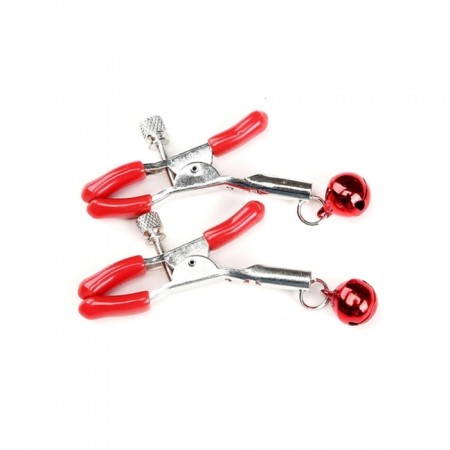 Nipple Clamps With Bell - Red