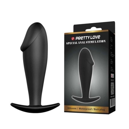 Pretty Love Anal Silicone Stimulation Plug - Black