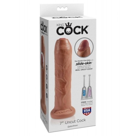 King Cock 7" Uncut Cock-Tan