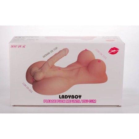 Ladyboy Real Feel Masturbator - 20,5 X 4,5 X 29 cm.
