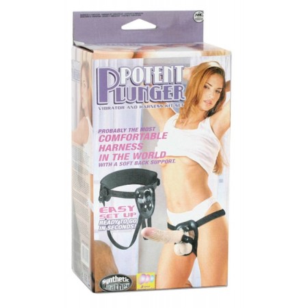 Potent Plunger-Vibrator & Harness Kit