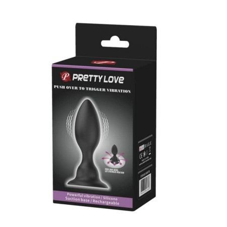 Pretty Love Rechargeable Silicone Suction Cup Anal Plug