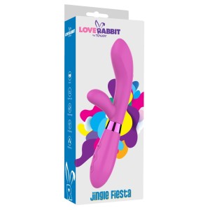 Jingle Fiesta Rabbit Rechargeable Silicone Vibrator-Violet