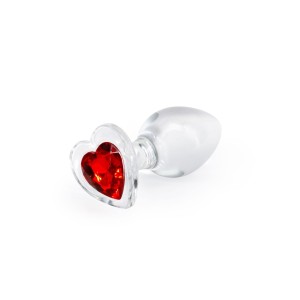 Crystal Desires Red Heart Anal Plug Medium