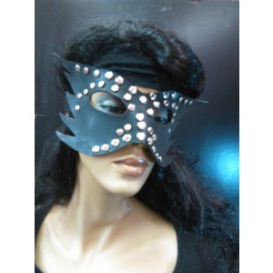 Black Faux Leather Mask