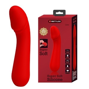 Cetus G Spot Vibrator, 12 Vibrating Modes, Silicone, USB Rechargeable - Red