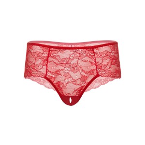 Ella crotchless cheeky panty-Red