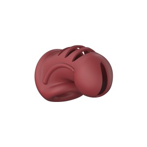 Ultra Soft Silicone Chastity Cage - Red