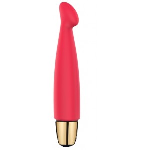 Silicone Bullet Vibrator Head 10 Vibration Modes USB Rechargeable - Red 14.5 cm