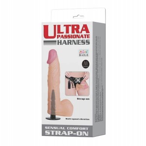 Strap-On with Vibrating TPR Material Dildo.