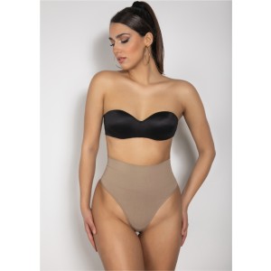 Trisha Tummy Control Thong Shaper-Beige