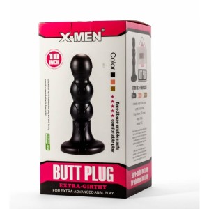X-Men 10" Extra Girthy Butt Plug Black V