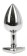 Hearty Metal Butt Plug Medium, Gold with Color Crystal - Assorted Colors