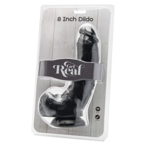 Dildo 8 inch with Balls Black