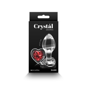 Crystal Desires Red Heart Anal Plug Medium