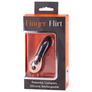 Finger Flirt Rechargeable Silicone Vibrator - Black