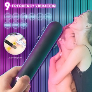 Rizey Vibrator & Whip, 9 Vibration Modes, Silicon, USB Rechargeable- Black