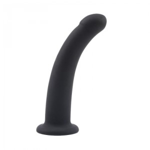 Strap On Dildo Curved Silicon-Set, Black 16.5 cm