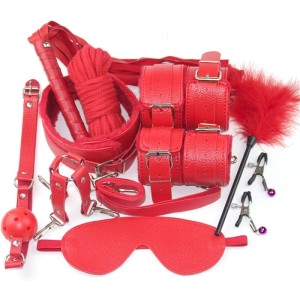 Set BDSM 10 Pieces - Red