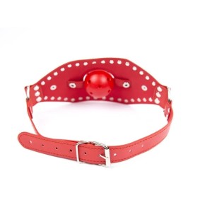 Gag with Ball and Mouth Mask - Red