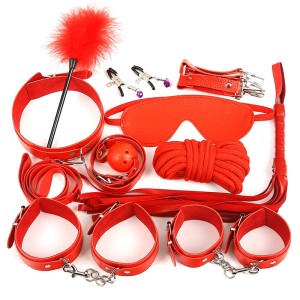 Sublime Surrender BDSM Set, 10 Pieces - Red