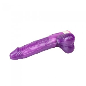 Realistic Multispeed Vibrator Luv Pleaser, TPE, Purple, 20 cm