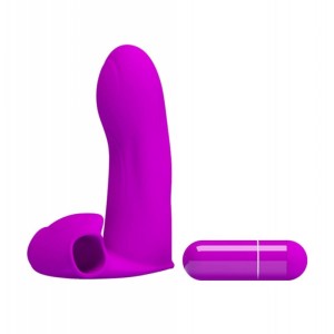 Pretty Love Maxwell-Finger Silicone Vibrator-Purple